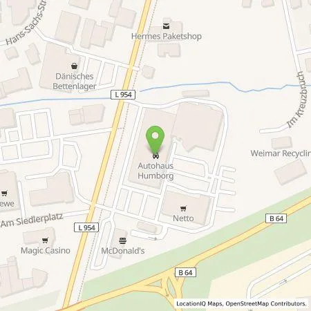 Standortübersicht der Tankstelle Stadtwerke Bad Driburg GmbH in 33014 Bad Driburg