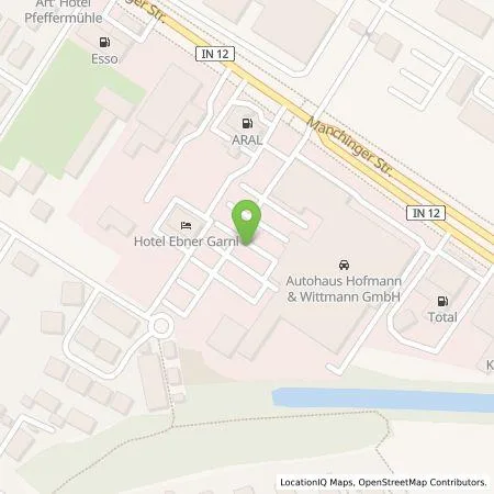 Standortübersicht der Tankstelle Autohaus Hofmann & Wittmann GmbH in 85053 Ingolstadt