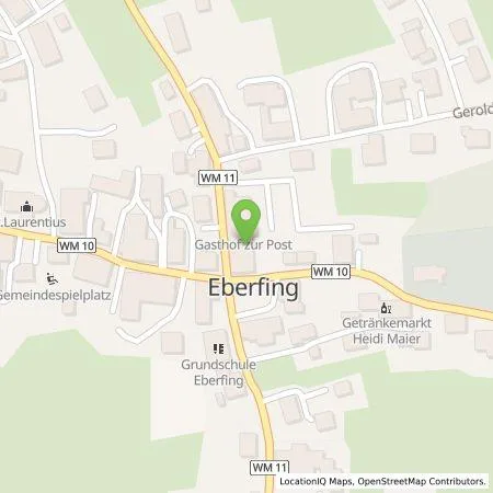 Standortübersicht der Tankstelle Georg Leis in 82390 Eberfing