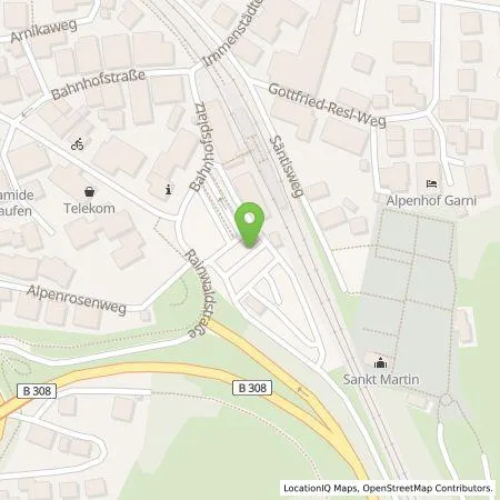 Standortübersicht der Tankstelle Weißachtal-Kraftwerke eG in 87534 Oberstaufen