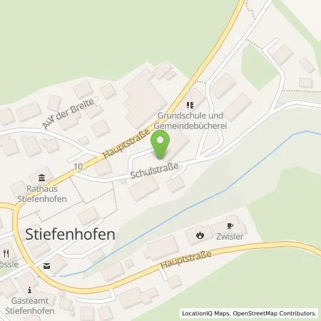 Standortübersicht der Tankstelle Weißachtal-Kraftwerke eG in 88167 Stiefenhofen