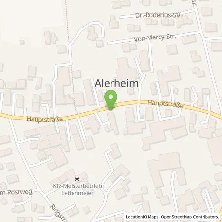 Standortübersicht der Tankstelle EW Wennenmühle Schörger GmbH & CO. KG in 86733 Alerheim