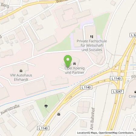 Standortübersicht der Tankstelle König & Partner GmbH in 98529 Suhl