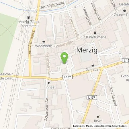 Standortübersicht der Tankstelle Stadtwerke Merzig GmbH in 66663 Merzig