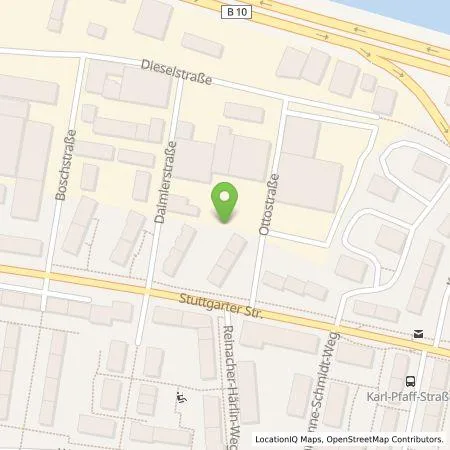 Standortübersicht der Tankstelle Hahn Automobile GmbH & Co. KG in 73734 Esslingen