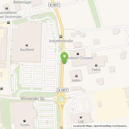 Standortübersicht der Tankstelle Hahn Automobile GmbH & Co. KG in 71522 Backnang