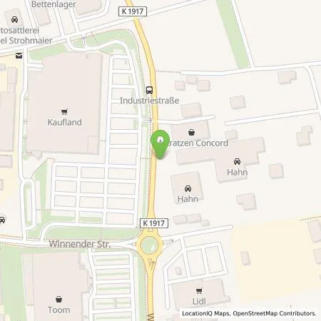 Standortübersicht der Tankstelle Hahn Automobile GmbH & Co. KG in 71522 Backnang