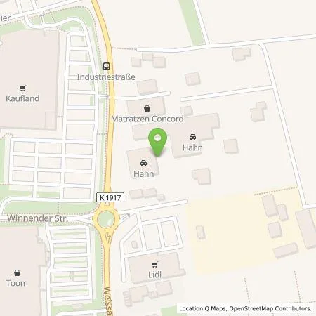 Standortübersicht der Tankstelle Hahn Automobile GmbH & Co. KG in 71522 Backnang