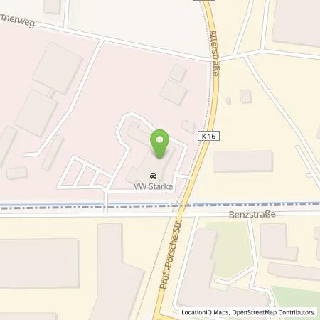 Standortübersicht der Tankstelle Autohaus Starke GmbH & Co. KG in 49504 Lotte