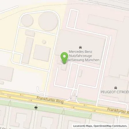 Standortübersicht der Tankstelle Mercedes- Benz AG - Niederlassung München in 80807 München