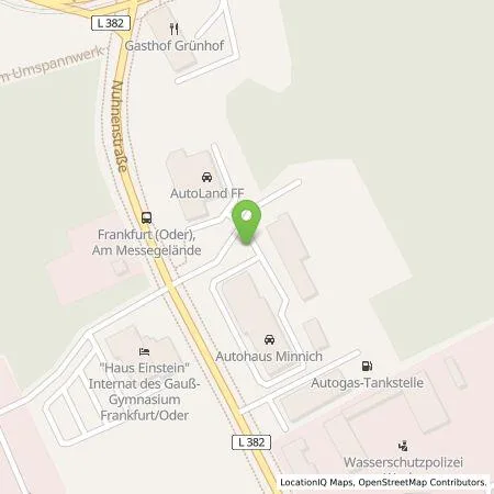 Standortübersicht der Tankstelle AH Minnich an der Oder GmbH in 15234 Frankfurt (Oder)