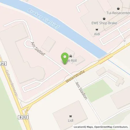 Standortübersicht der Tankstelle AH Röll GmbH in 26919 Brake (Unterweser)