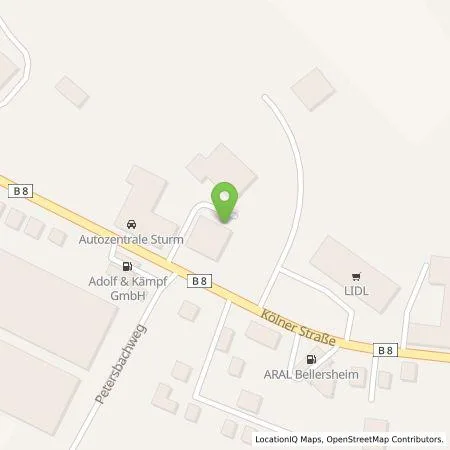 Standortübersicht der Tankstelle Altenkirchener Autozentrale Sturm GmbH in 57612 Altenkirchen