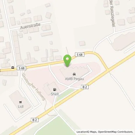 Standortübersicht der Tankstelle AMB Automobile Borna GmbH in 04523 Pegau