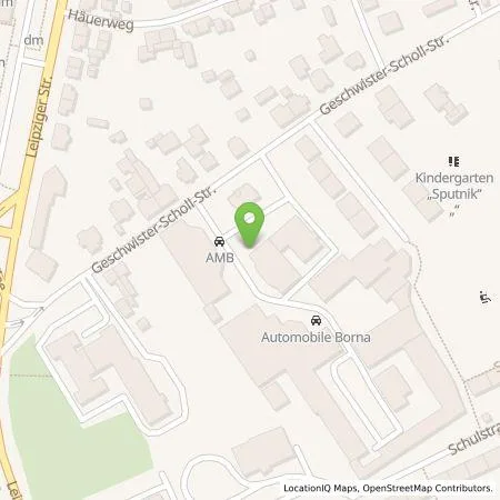 Standortübersicht der Tankstelle AMB Automobile Borna GmbH in 04552 Borna