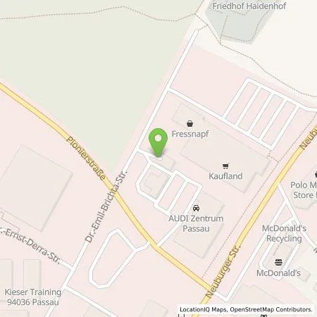 Standortübersicht der Tankstelle Audi Zentrum Passau Erich Röhr GmbH & Co. KG in 94036 Passau