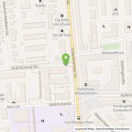 Standortübersicht der Tankstelle SWM Versorgungs GmbH in 80809 München