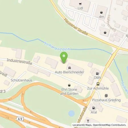 Standortübersicht der Tankstelle Auto Bierschneider GmbH in 91171 Greding