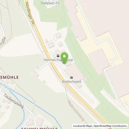 Standortübersicht der Tankstelle Auto- Breitschwert GmbH & Co. KG in 91541 Rothenburg ob der Tauber