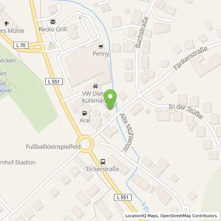 Standortübersicht der Tankstelle Auto Dieter Kuhlmann in 45549 Sprockhövel