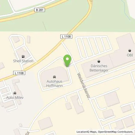 Standortübersicht der Tankstelle Auto-Centrum Hoffmann GmbH in 07381 Pößneck