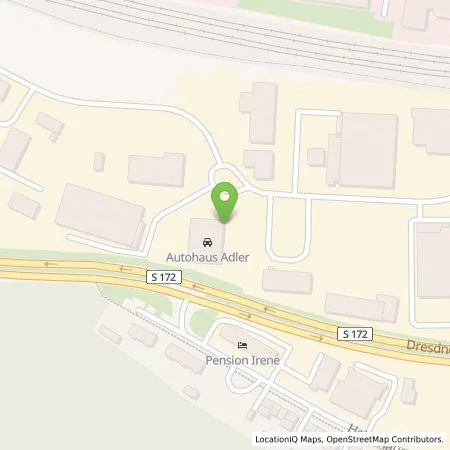 Standortübersicht der Tankstelle Autohaus Adler GmbH & Co. KG in 01796 Pirna
