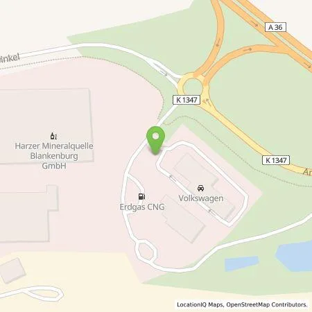 Standortübersicht der Tankstelle Autohaus am Regenstein NL der AH Wernigerode GmbH in 38889 Blankenburg (Harz)