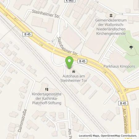 Standortübersicht der Tankstelle Autohaus am Steinheimer Tor in 63450 Hanau