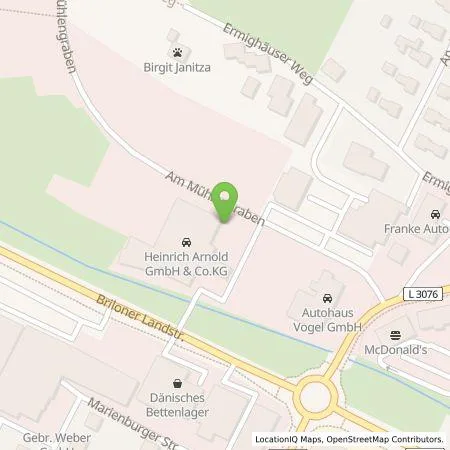 Standortübersicht der Tankstelle Autohaus Arnold GmbH & Co KG in 34497 Korbach