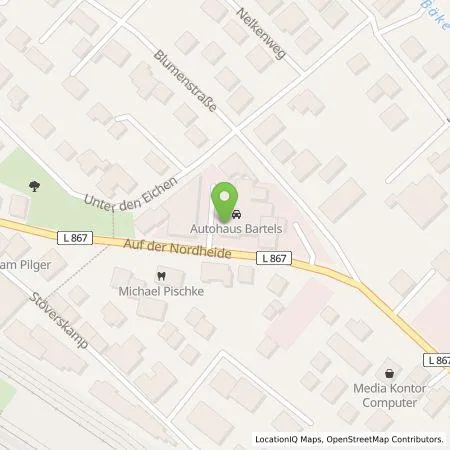 Standortübersicht der Tankstelle Autohaus Bartels GmbH in 27798 Hude