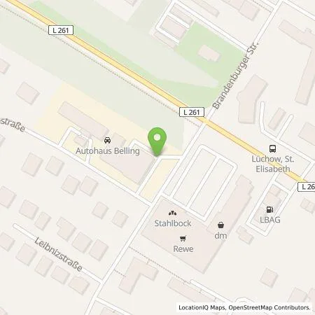 Standortübersicht der Tankstelle Autohaus Belling GmbH & Co.KG in 29439 Lüchow