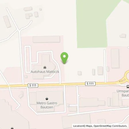 Standortübersicht der Tankstelle Autohaus Bernhard Matticzk GmbH in 02625 Bautzen