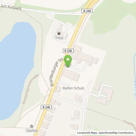 Standortübersicht der Tankstelle Autohaus Böttche GmbH in 14806 Bad Belzig