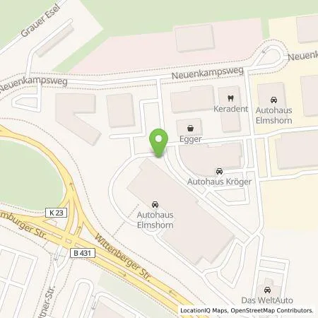 Standortübersicht der Tankstelle Autohaus Elmshorn GmbH & Co. KG in 25337 Kölln-Reisiek