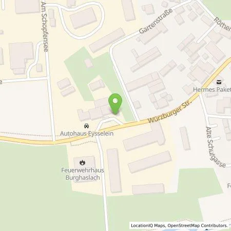 Standortübersicht der Tankstelle Autohaus Eyßelein GmbH & Co.KG in 96152 Burghaslach