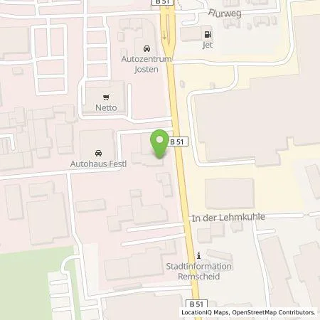 Standortübersicht der Tankstelle Autohaus FESTL in 42897 REMSCHEID