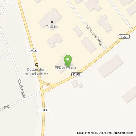 Standortübersicht der Tankstelle Autohaus Fischer GmbH Triptis in 07907 Oettersdorf