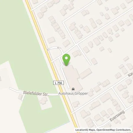 Standortübersicht der Tankstelle Autohaus Gröpper GmbH in 33104 Paderborn