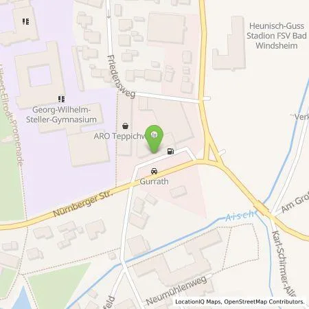 Standortübersicht der Tankstelle Autohaus Gurrath Gmbh $ Co KG in 91438 Bad Windsheim
