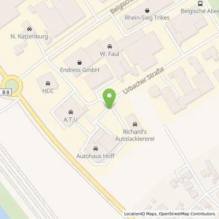Standortübersicht der Tankstelle Autohaus Hoff GmbH & Co. KG in 53842 Troisdorf