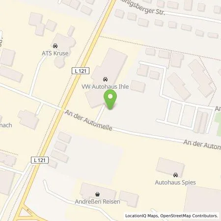 Standortübersicht der Tankstelle Autohaus Ihle GmbH in 24589 Nortorf