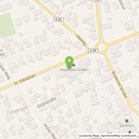 Standortübersicht der Tankstelle Autohaus Josef Gudel GmbH & Co. KG in 46348 Raesfeld