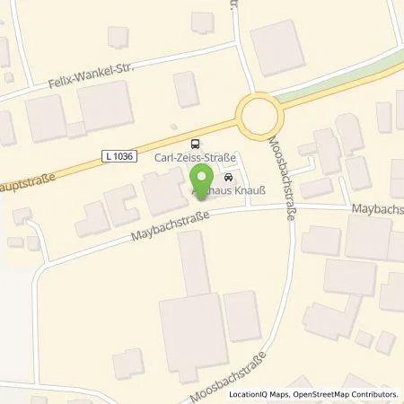 Standortübersicht der Tankstelle Autohaus Knauß GmbH in 74626 Bretzfeld