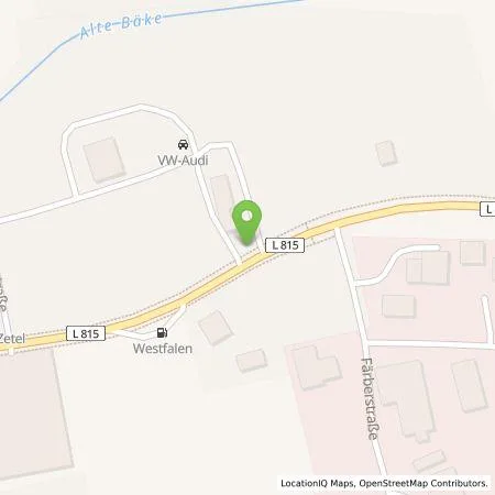 Standortübersicht der Tankstelle Autohaus Knieper GmbH in 26340 Zetel