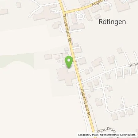 Standortübersicht der Tankstelle Autohaus Köpf GmbH in 89365 Röfingen