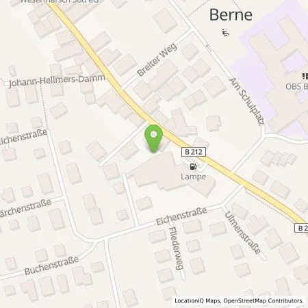 Standortübersicht der Tankstelle Autohaus Lampe GmbH in 27804 Berne