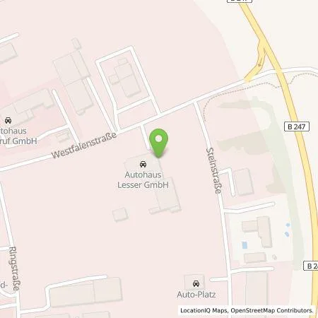 Standortübersicht der Tankstelle Autohaus Lesser GmbH in 99885 Ohrdruf