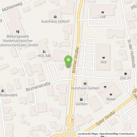 Standortübersicht der Tankstelle Autohaus Louis Wessel GmbH & Co.KG in 27211 Bassum