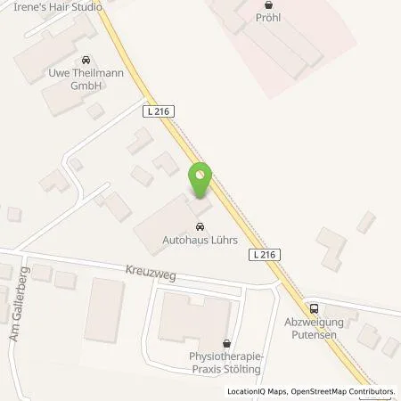 Standortübersicht der Tankstelle Autohaus Lührs GmbH in 21376 Salzhausen