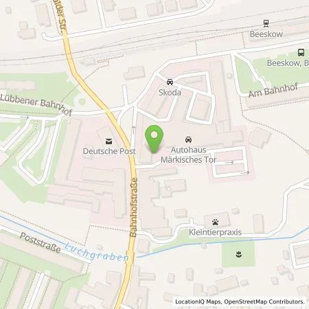 Standortübersicht der Tankstelle Autohaus Märkisches Tor GmbH in 15848 Beeskow